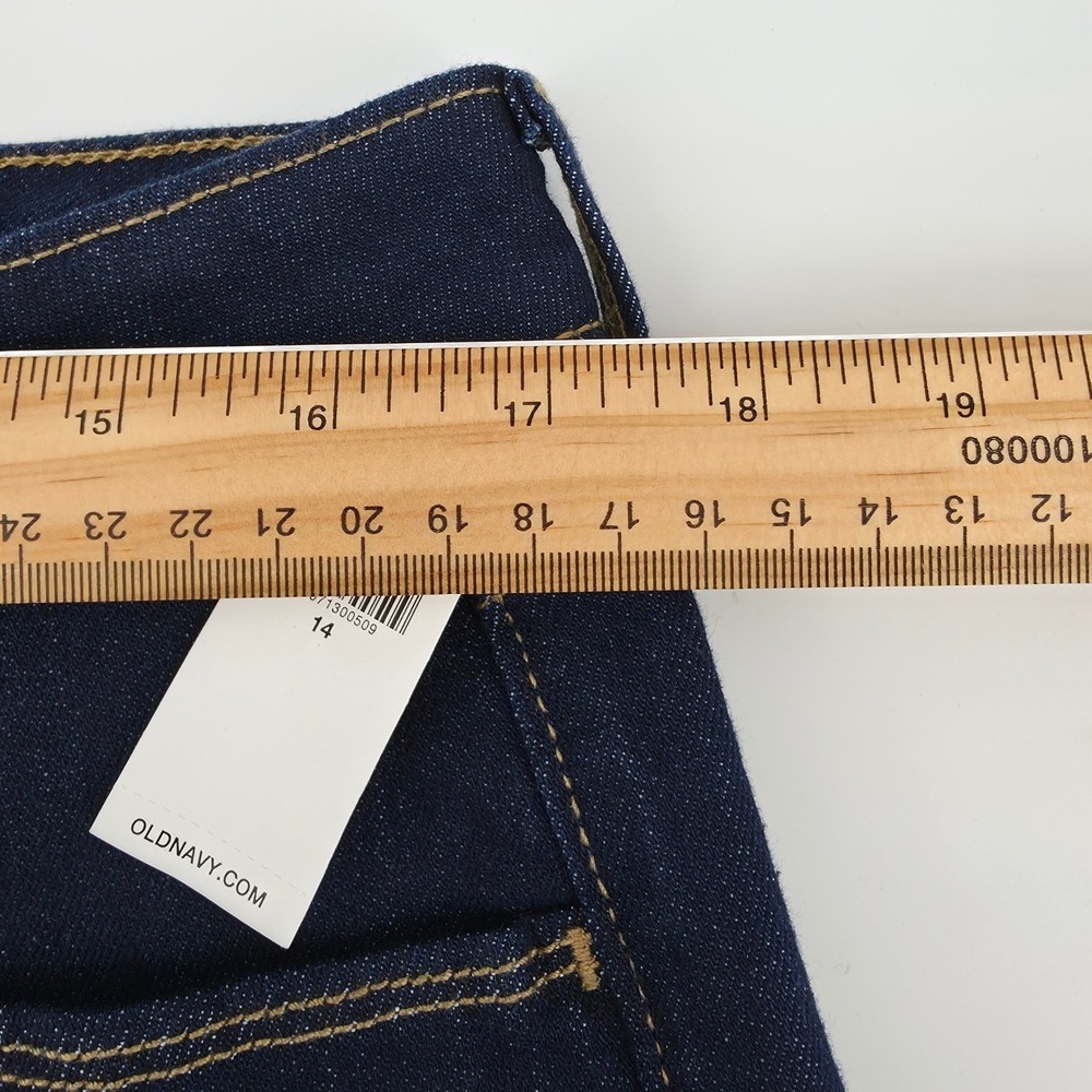 Old Navy High-Rise Straight Jeans Dark Wash Denim Women's Size 14 NWT - Picture 8 of 13